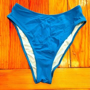 Victoria’s Secret High waisted lightly worn Beautiful Turquoise Bikini Bottoms